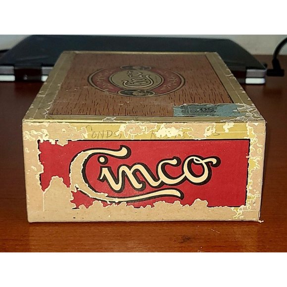 VINTAGE CINCO 5 cent Air Conditioned CIGAR BOX - Used - Empty - Picture 4 of 7